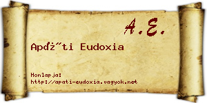 Apáti Eudoxia névjegykártya